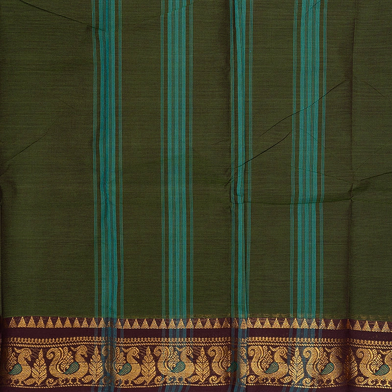 Hayagrivas Mehandi Green Handloom Chettinad Cotton Saree SSCBF134H1-1