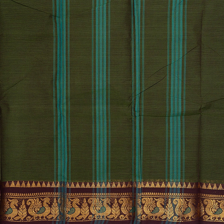 Hayagrivas Mehandi Green Handloom Chettinad Cotton Saree SSCBF134H1-1