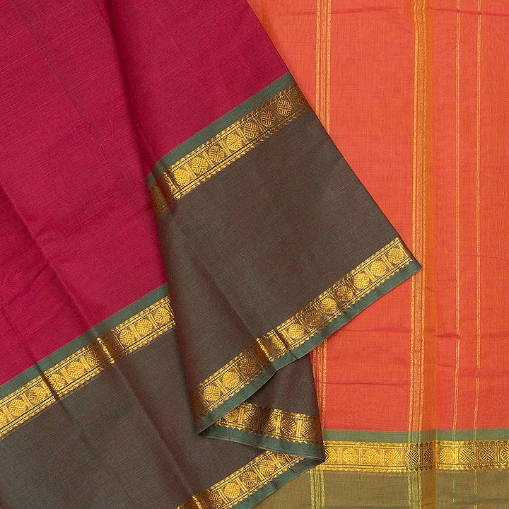 Hayagrivas Magenta Handloom Chettinad Cotton Saree SSCBF167I1-22