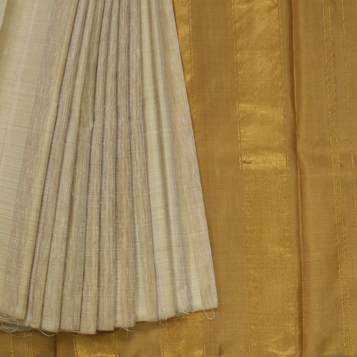 Hayagrivas Handloom Beige Kanjivaram Silk Saree KBE2384B4-1