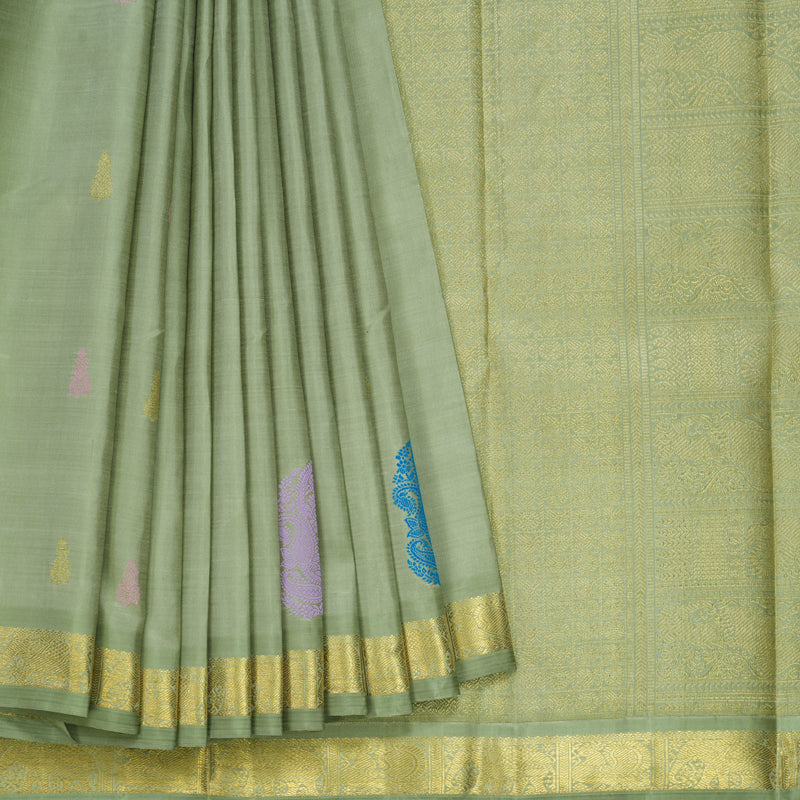 Hayagrivas Handloom Pista Green Kanjivaram Silk Saree BE720-SBS  KBEL720C1-1