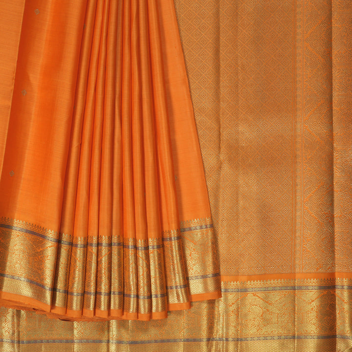 Hayagrivas Handloom Orange Kanjivaram Silk Saree BE797-SBS  KBEL797C1-1