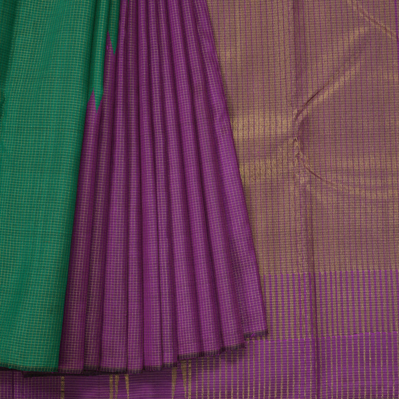 Hayagrivas Handloom Purple Kanjivaram Silk Saree KBF178E6-1