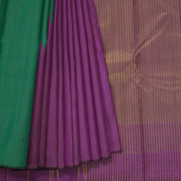 Hayagrivas Handloom Purple Kanjivaram Silk Saree KBF178E6-1