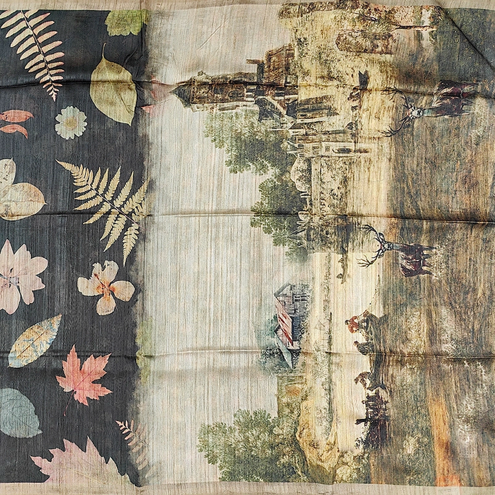 Hayagrivas Black Fancy Cotton Saree KBE1876L1-35