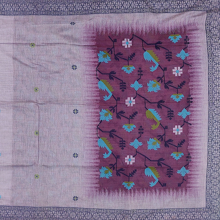 Hayagrivas Lilac Fancy Cotton Saree KBE1877L1-3