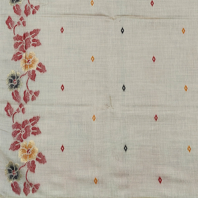 Hayagrivas Beige Fancy Cotton Saree KBE1877L2-4