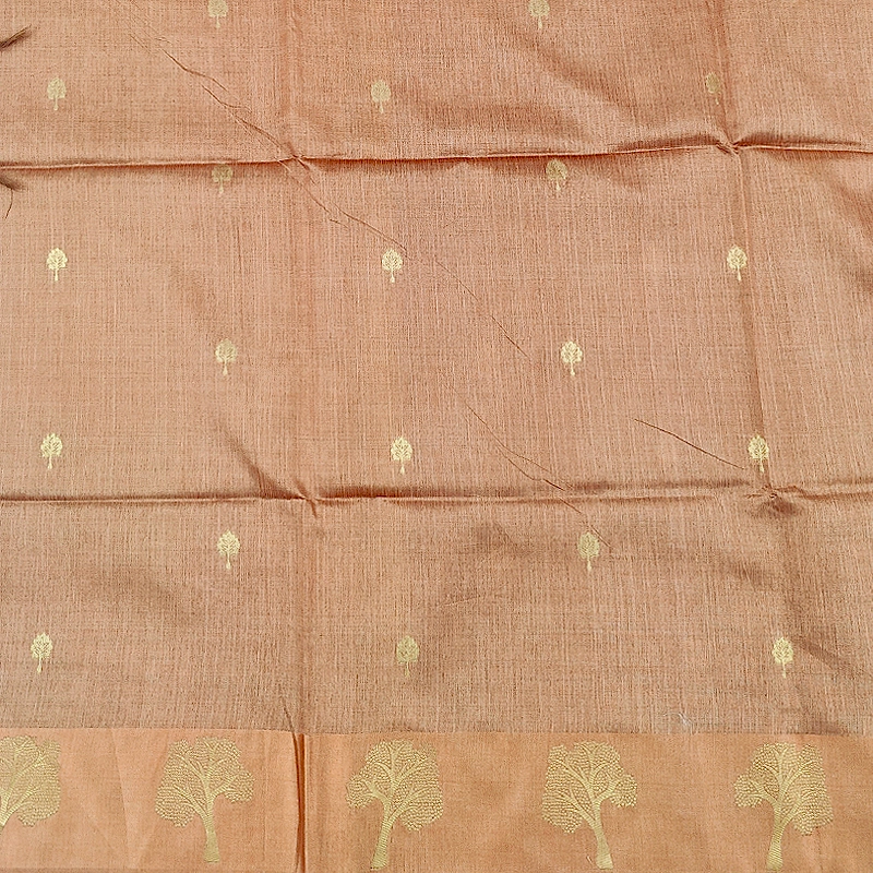 Hayagrivas Mustard-Orange Fancy Cotton Saree KBE1877L4-3