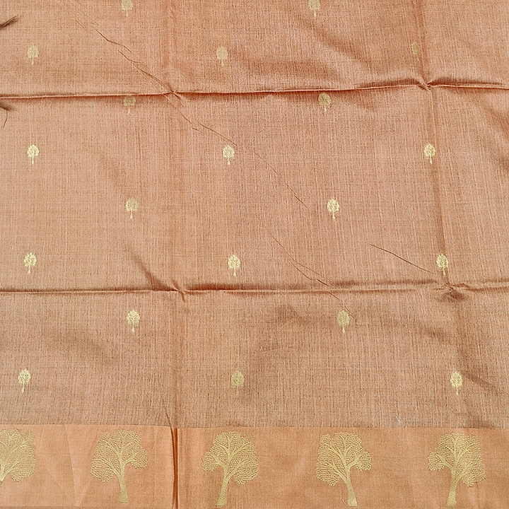 Hayagrivas Mustard-Orange Fancy Cotton Saree KBE1877L4-3