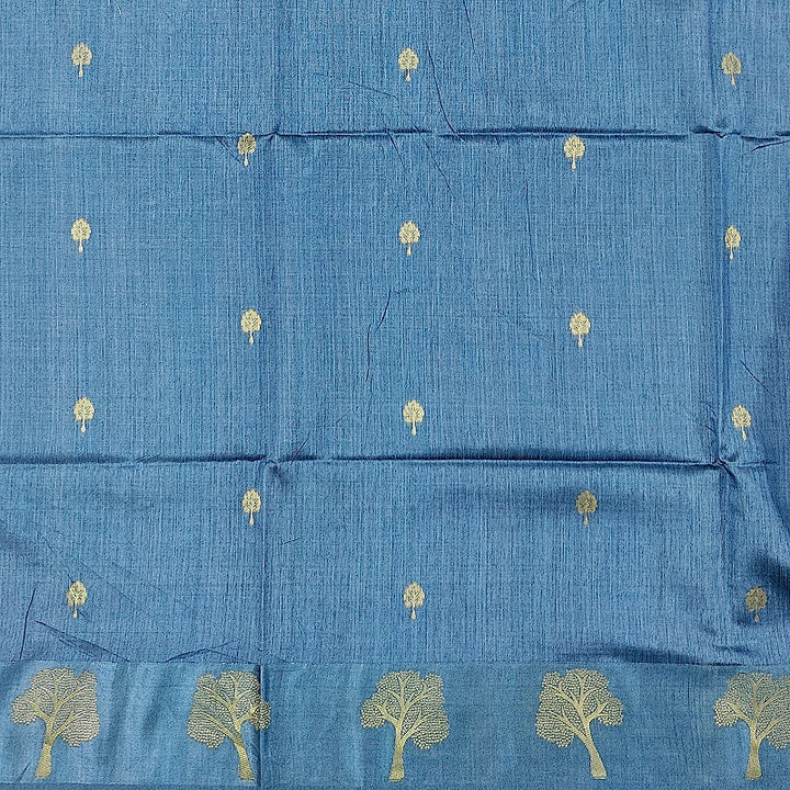 Hayagrivas Powder-Blue Fancy Cotton Saree KBE1877L4-6