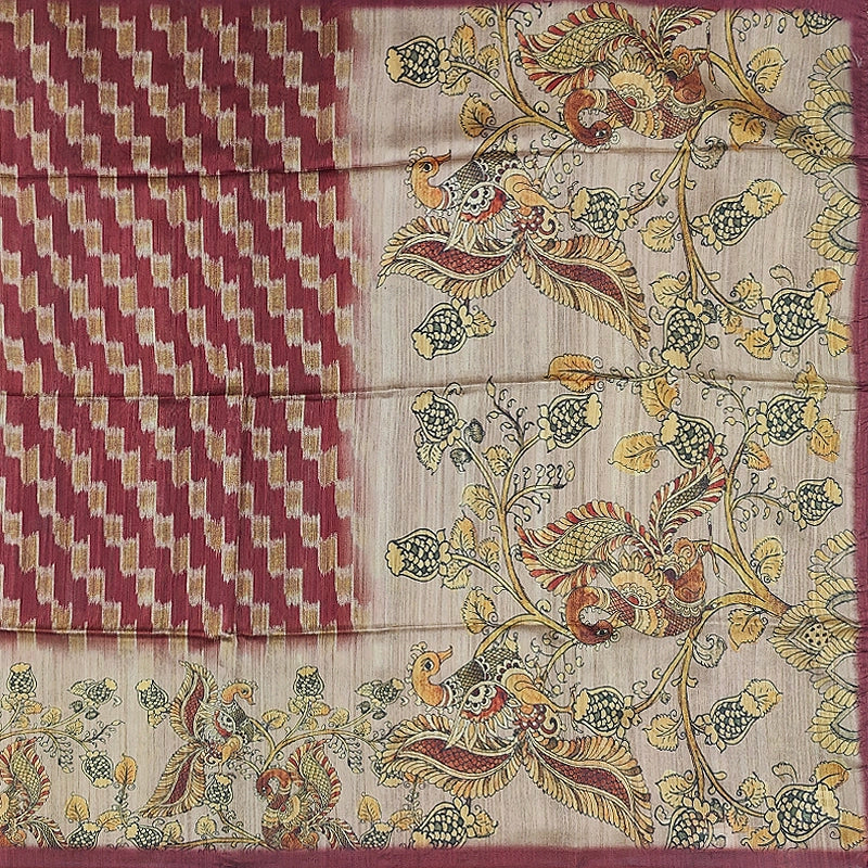Hayagrivas Maroon Fancy Cotton Saree KBE1877L7-10