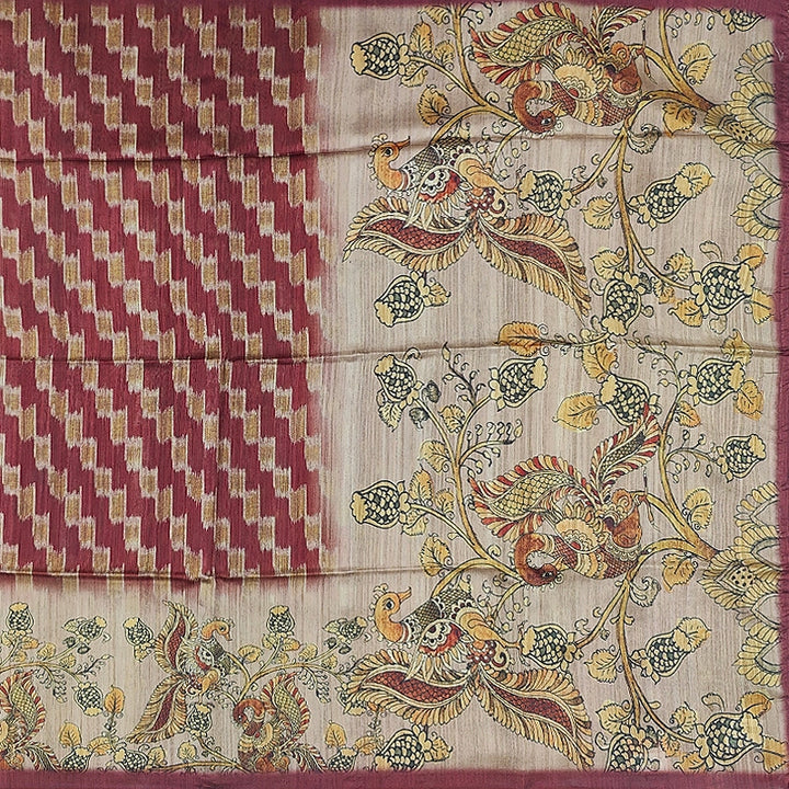 Hayagrivas Maroon Fancy Cotton Saree KBE1877L7-10
