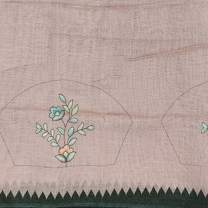 Hayagrivas Peach Fancy Cotton Saree KBE1877L8-2