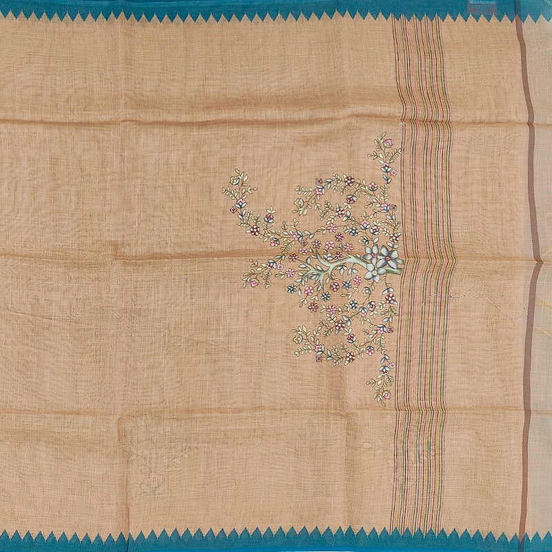 Hayagrivas Mustard-Gold Fancy Cotton Saree KBE1877L8-4