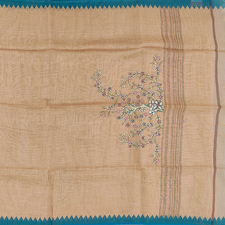 Hayagrivas Mustard-Gold Fancy Cotton Saree KBE1877L8-4