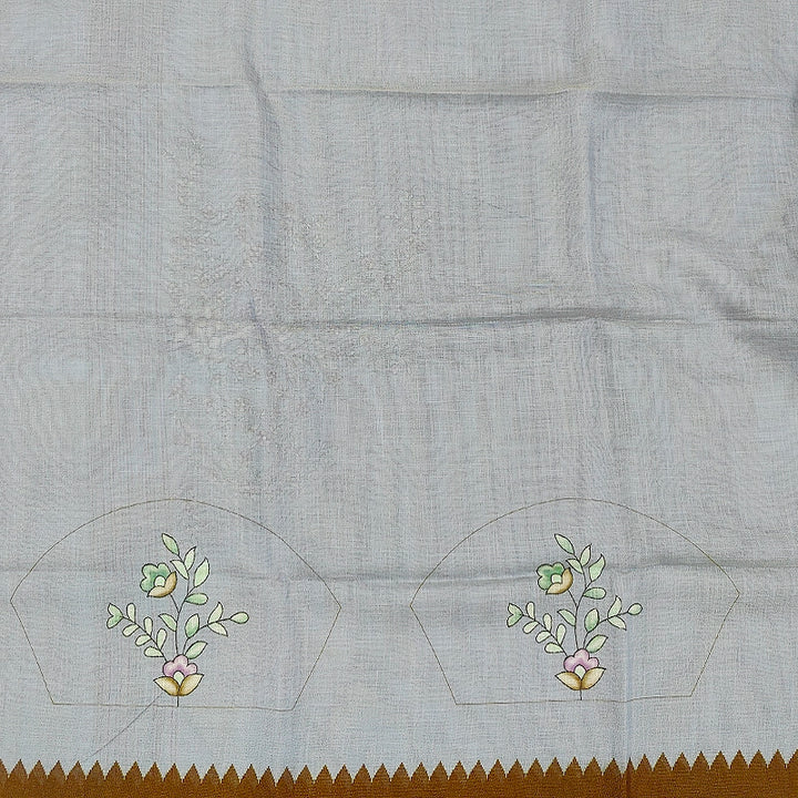 Hayagrivas Grey Fancy Cotton Saree KBE1877L8-6