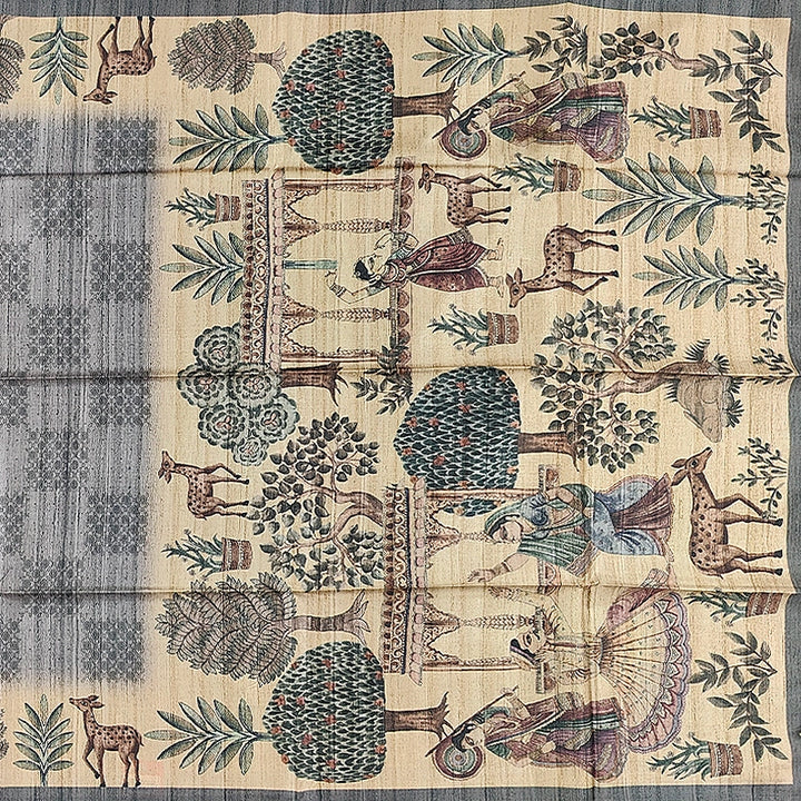 Hayagrivas Grey Fancy Cotton Saree KBE1909L2-13