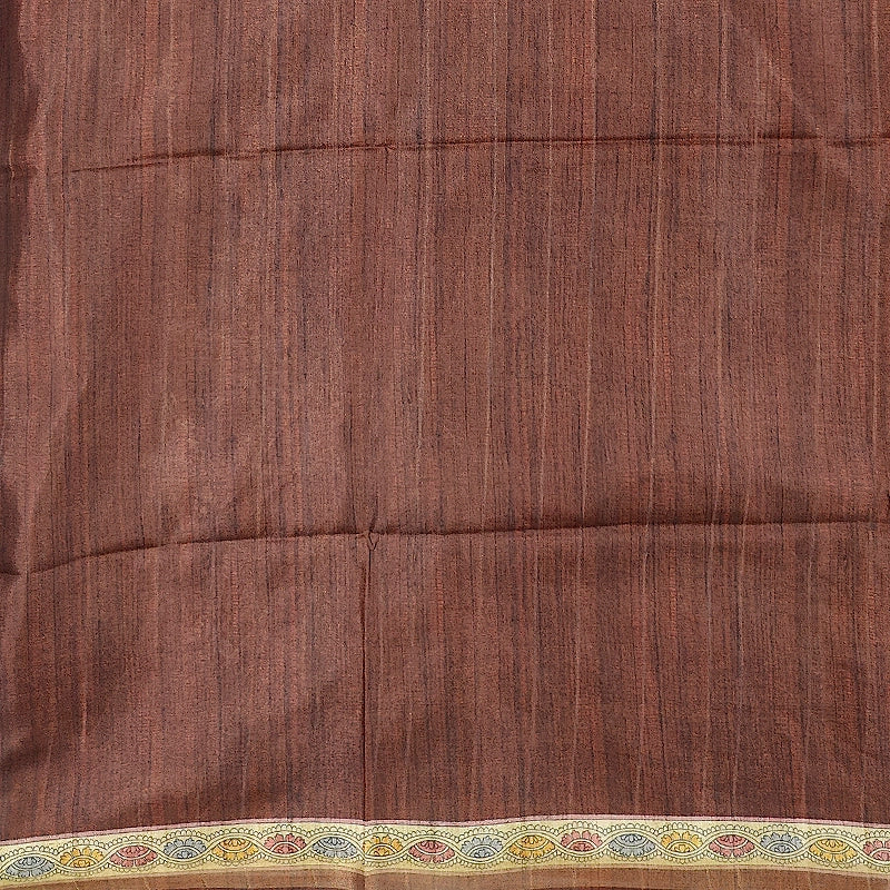 Hayagrivas Dark Rust-Brown Fancy Cotton Saree KBE1917L1-15