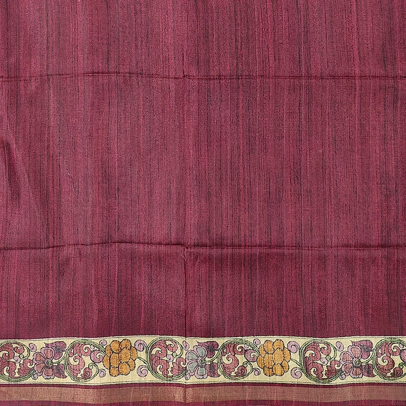 Hayagrivas Deep Wine-Maroon Fancy Cotton Saree KBE1917L1-24