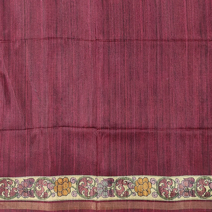 Hayagrivas Deep Wine-Maroon Fancy Cotton Saree KBE1917L1-24