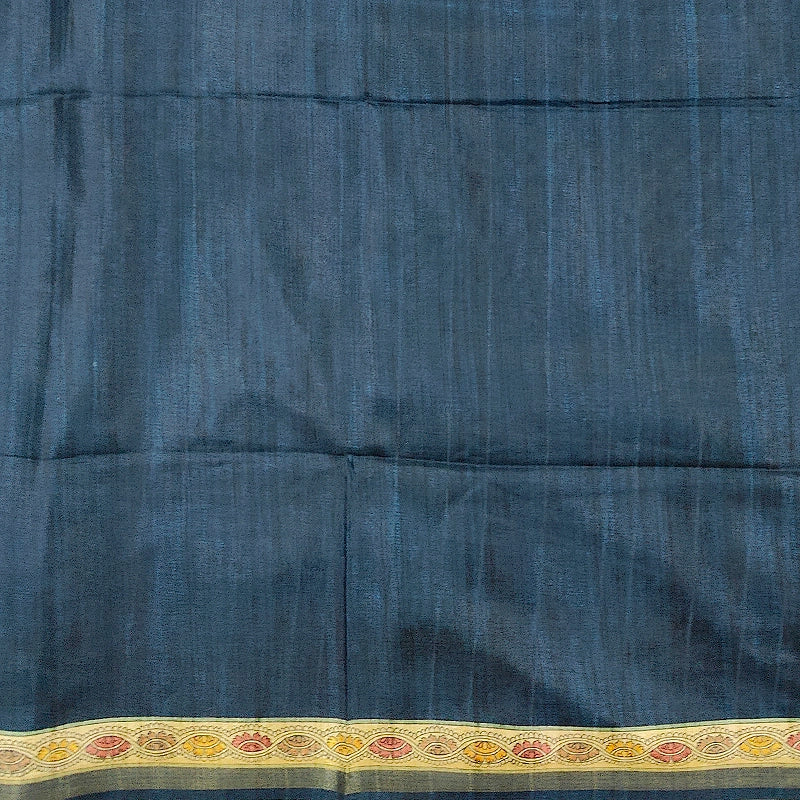 Hayagrivas Deep Teal-Blue Fancy Cotton Saree KBE1917L1-25