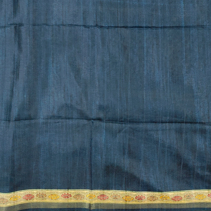 Hayagrivas Deep Teal-Blue Fancy Cotton Saree KBE1917L1-25