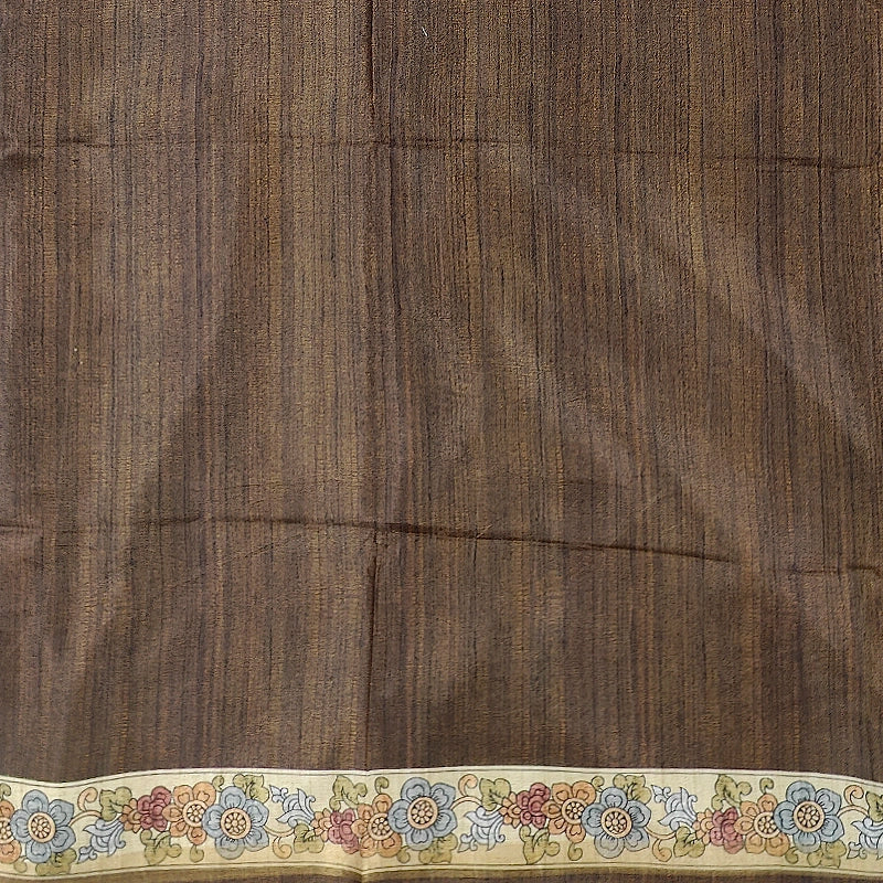 Hayagrivas Deep Brown Fancy Cotton Saree KBE1917L1-41