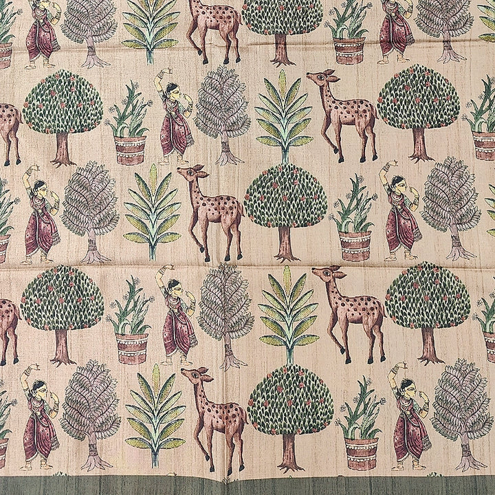 Hayagrivas Green &amp; Grey  Fancy Cotton Saree KBE1920L1-29