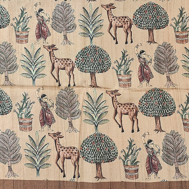 Hayagrivas Mustard Fancy Cotton Saree KBE1920L1-67