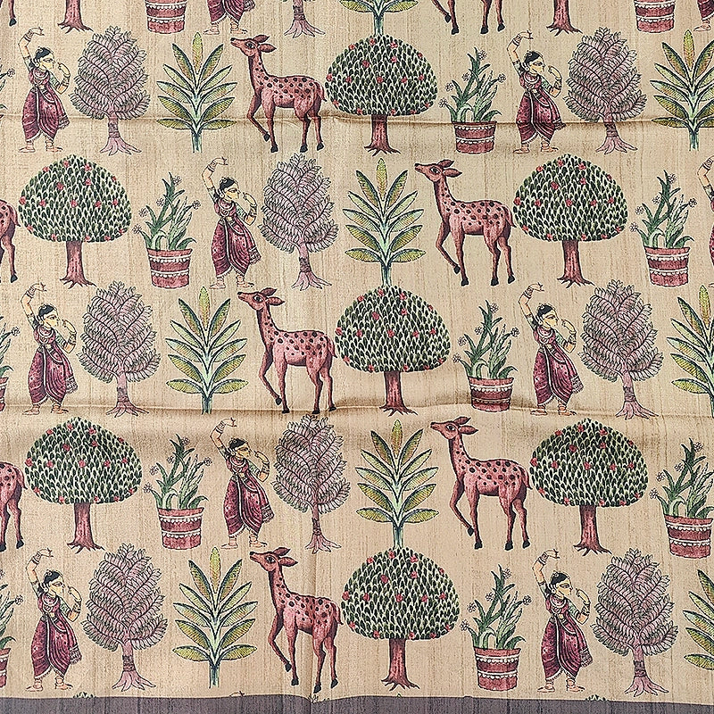 Hayagrivas Mauve-Brown Fancy Cotton Saree KBE1920L1-73