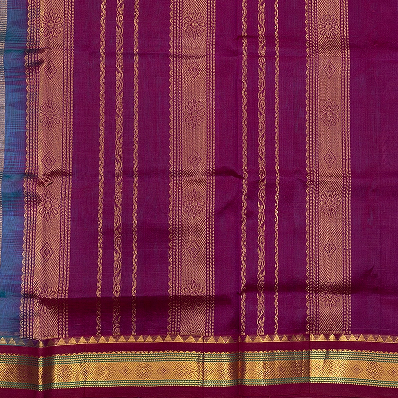 Hayagrivas Sky Blue Pure Silk Cotton Saree KBE783H1-4