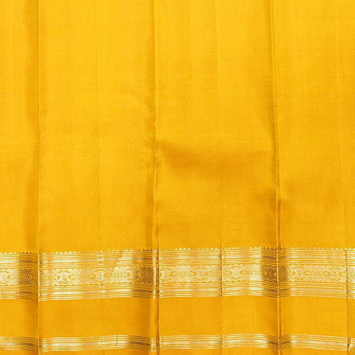 Hayagrivas Handloom Yellow Kanjivaram Silk Saree KBF436F1-1