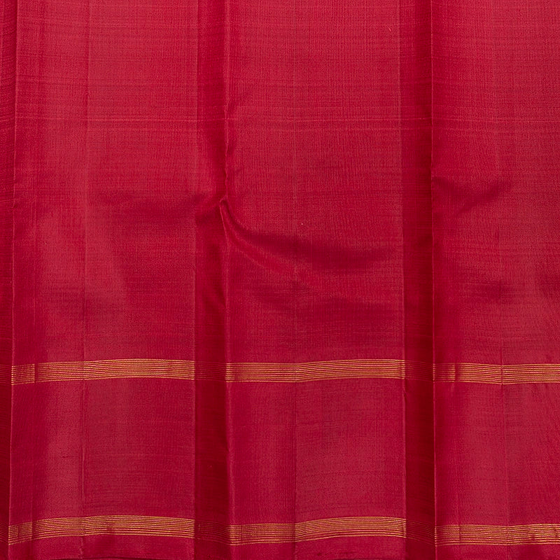 Hayagrivas Handloom Green &amp; Yellow Kanjivaram Silk Saree with Maroon Border KBF481F2-1