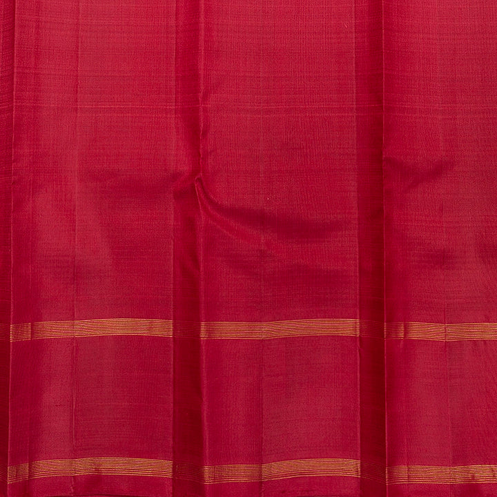 Hayagrivas Handloom Green &amp; Yellow Kanjivaram Silk Saree with Maroon Border KBF481F2-1