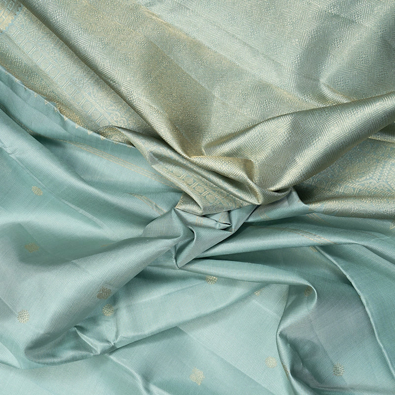 Hayagrivas Handloom Powder Blue Kanjivaram Silk Saree KBF732G4-1