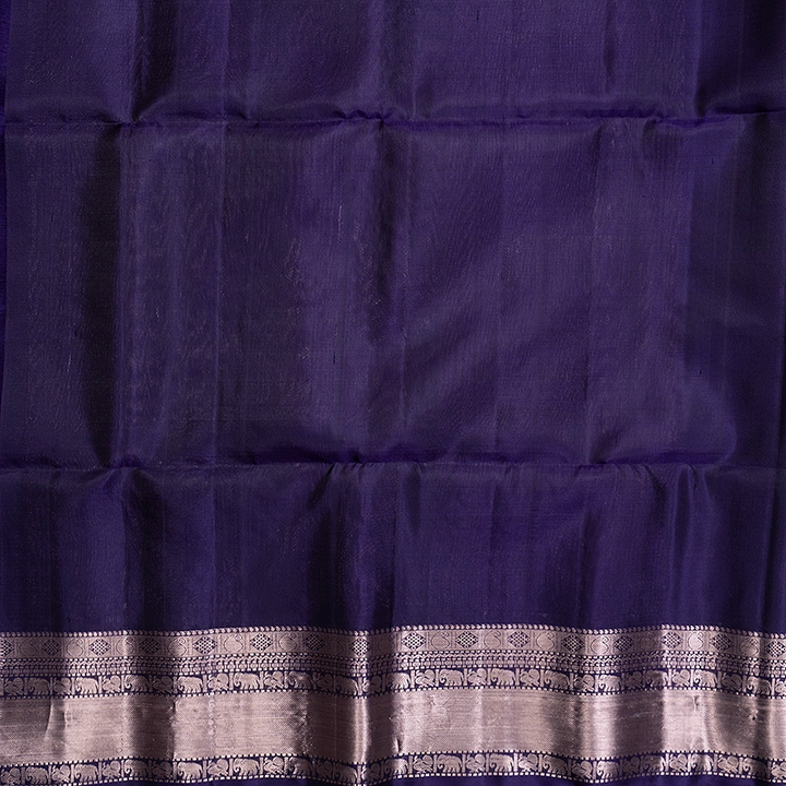 Hayagrivas Dark Blue Handloom Soft Silk Saree KBF883H20-1