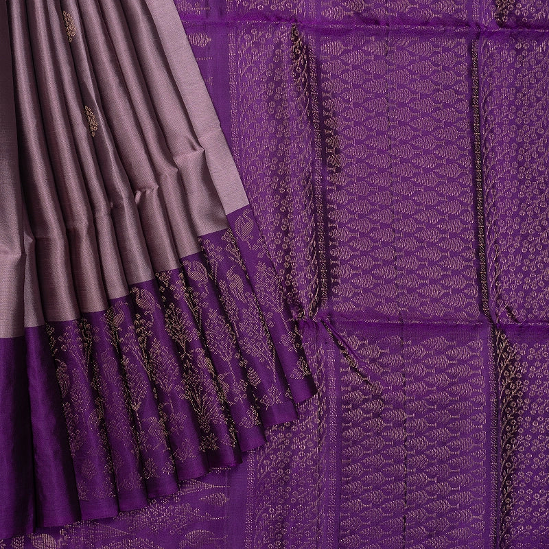 Hayagrivas Mauve Handloom Soft Silk Saree KBF888H4-2