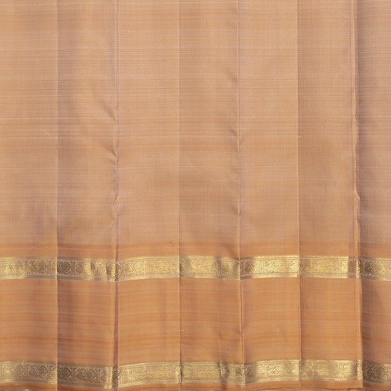 Hayagrivas Handloom Beige Kanjivaram Silk Saree with Peach Orange Border KBFL304J1-1-BF304-SBS