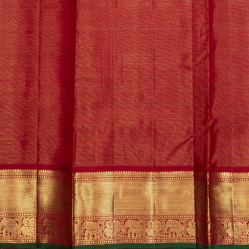 Hayagrivas Handloom Maroon Ten Yards Silk Saree KBFL383J1-1-BF383-SBS