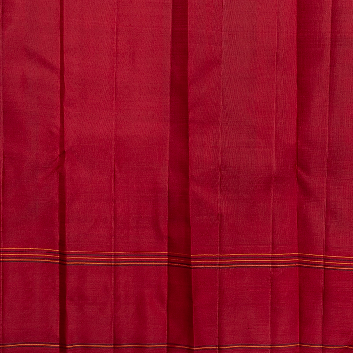 Hayagrivas Handloom Black &amp; Maroon Checks Kanjivaram Silk Saree KBFL384J1-1-BF384-SBS