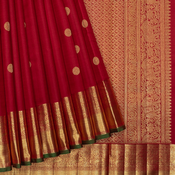 Hayagrivas Handloom Maroon Ten Yards Silk Saree KBFL385J1-1-BF385-SBS