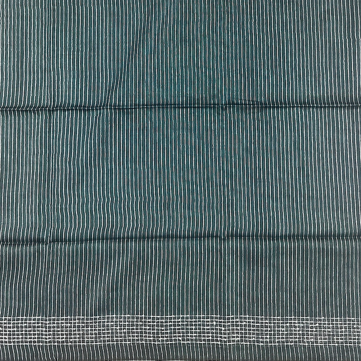 Hayagrivas Peacock Green Handloom Linen Saree KSBE148C8-1