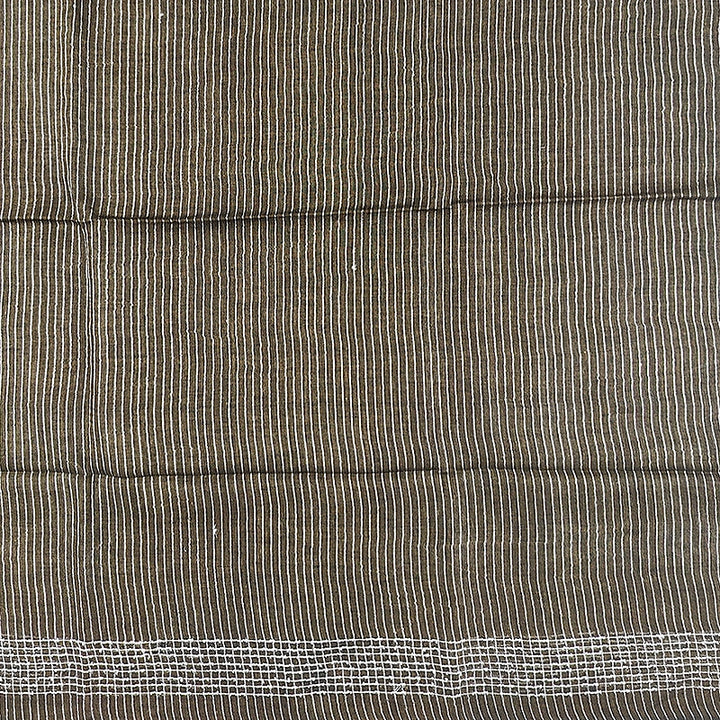 Hayagrivas Brown Handloom Linen Saree KSBE148C8-4