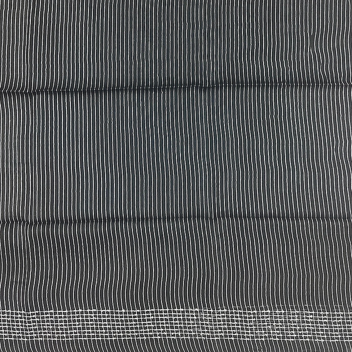 Hayagrivas Black Handloom Linen Saree KSBE148C8-5