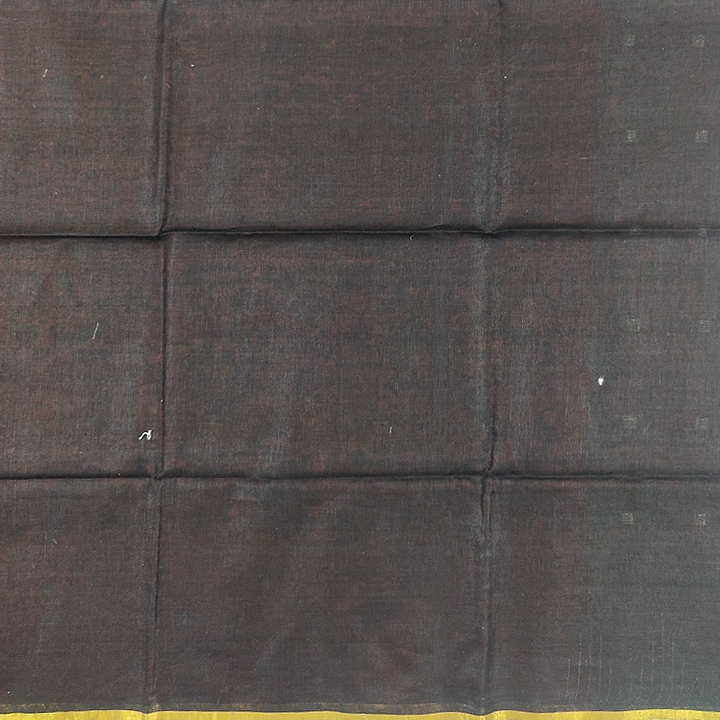 Hayagrivas Brown Handloom Linen Saree KSBE148C9-1