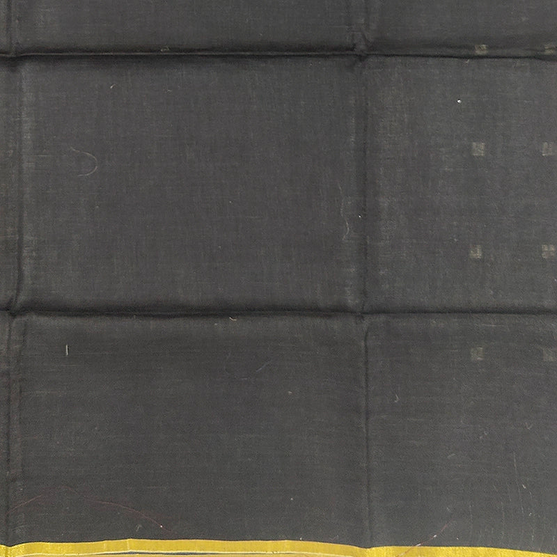 Hayagrivas Navy Blue Handloom Linen Saree KSBE148C9-2