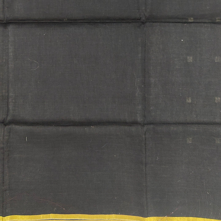 Hayagrivas Navy Blue Handloom Linen Saree KSBE148C9-2