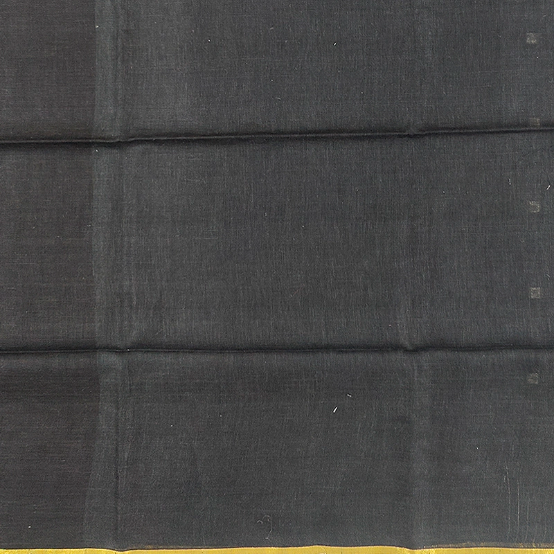 Hayagrivas Black Handloom Linen Saree  KSBE148C9-5