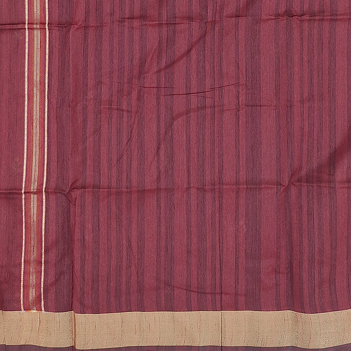 Hayagrivas Maroon Fancy Cotton Saree SSCBF107G4-3