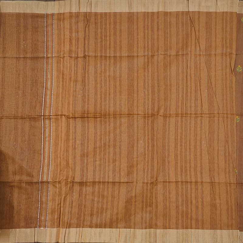 Hayagrivas Brown Fancy Cotton Saree SSCBF107G4-5